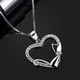 thumbnail image 5 of Collar Plata Fina 925 Gato Gatito Heart Regalo Mujer Joyas plateado Talla única, 5 of 5