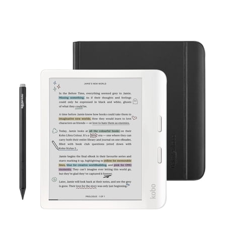 Ereader Kobo Libra En Color Blanco Con Paquete De Funda Y