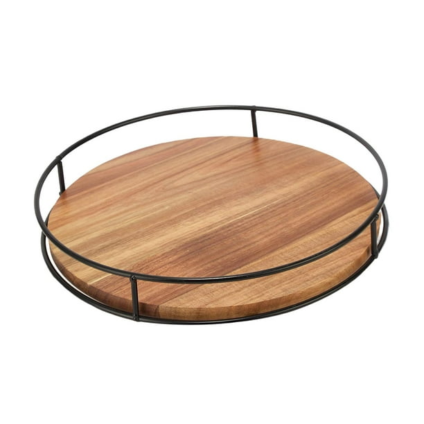 Bandeja Giratoria De Madera, Organizador De Estante De Especias Para Estación De Café, Isla De Cocina