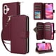 thumbnail image 1 of Funda Cartera con Cremallera y Correa para iPhone 17 Soporte y Tarjetero Rojo, 1 of 5