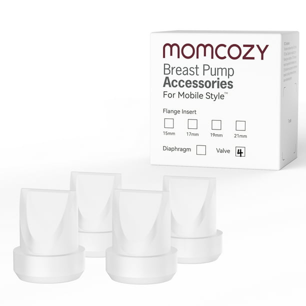 Momcozy Accesorios de Repuesto para Extractor de Leche Mobile Style | M6, Válvula de Pico de Pato, 4 Piezas