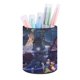 thumbnail image 1 of Las Aventuras de Pinocho-theme Cylinder Pen Holder Pencil Organizer with Flannel Lining PVC Leather Material Cardboard Base for study work 10*8CM, 1 of 6