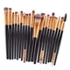 thumbnail image 1 of 20pcs / Set Pinceles de maquillaje profesional Pincel de base en polvo Negro dorado, 1 of 5