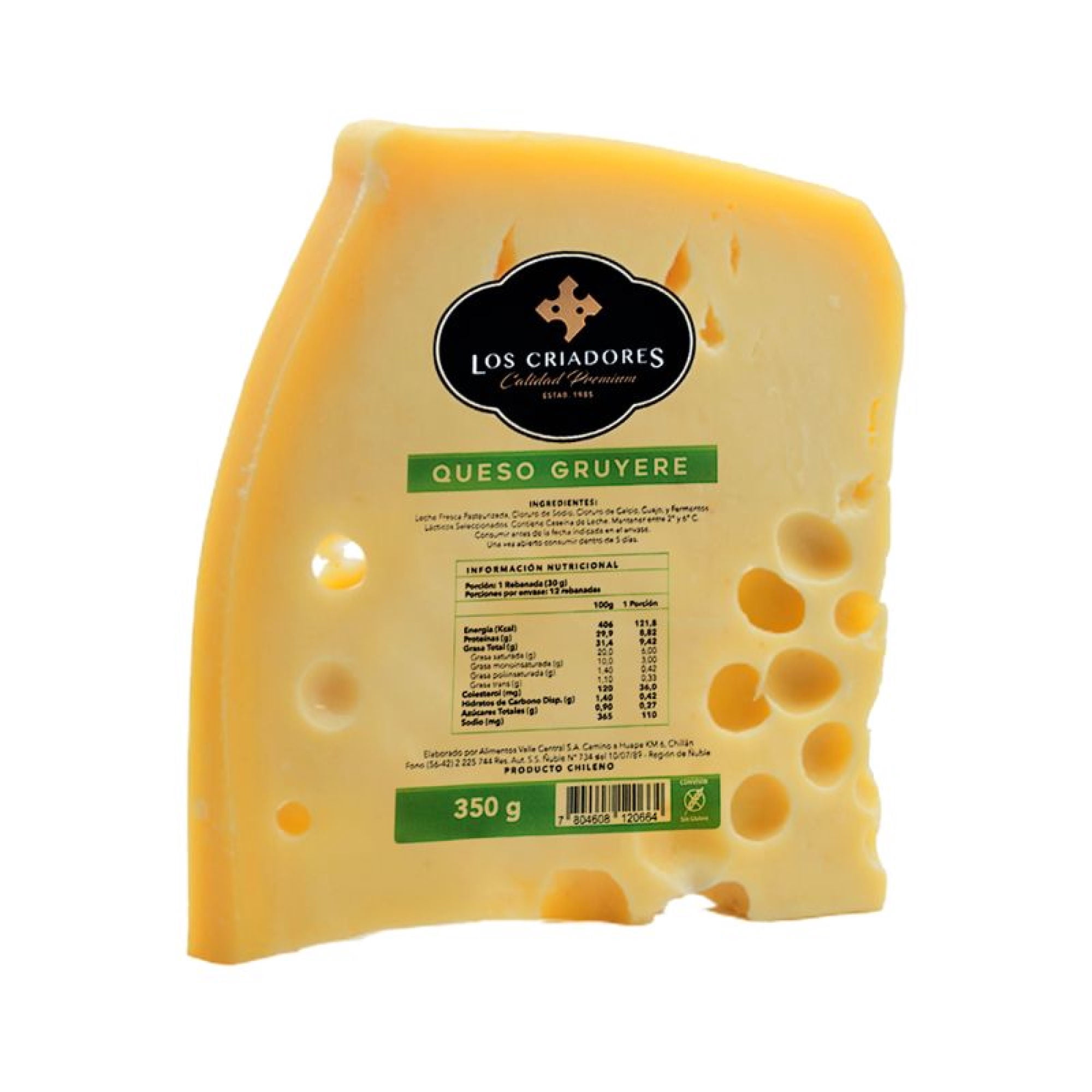 Queso Gruyére Trozo 350 g Los Criadores