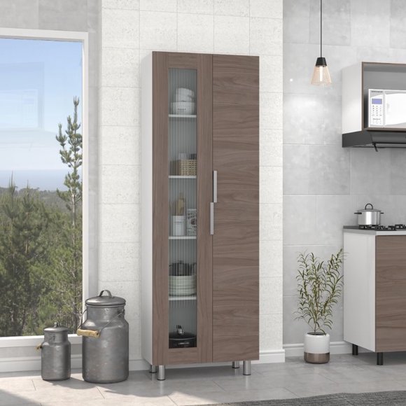 Alacena Mueble Fendi Blanco - Castaño