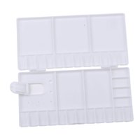 Magideal - Paleta En Caja De Acuarela Vacía, Paleta De Pintura Portátil Para Viajes, Paleta De Mezcla De Gouache Para Principiantes, Pinturas Al Óleo Acrílicas,