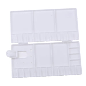 Magideal - Paleta En Caja De Acuarela Vacía, Paleta De Pintura Portátil Para Viajes, Paleta De Mezcla De Gouache Para Principiantes, Pinturas Al Óleo Acrílicas,