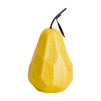 Magideal - Escultura De Fruta De Cerámica, Adorno De Fruta, Artesanía Moderna Y Sencilla, Estatua Geométrica De Fruta Para Decoración Del Hogar, Para Gabinete, E Pera Amarilla