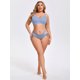 thumbnail image 2 of INSPIRE CHIC Bragas de Mujer con Lazo Lateral de Encaje Malla Transparente Ropa Interior de Tiro Bajo Calzoncillos Grandes Azul, 2 of 4