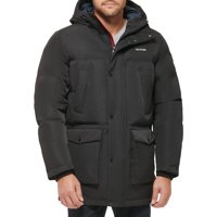 Parka Tommy Hilfiger De Tela Ártica, Peso Pesado, Negra, Xl, Para Hombre