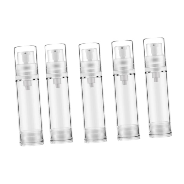 5 piezas Presione Botellas de la bomba de vacío Botellas de la loción Vacaca Multipropósito Vacío Dispensación Tamaño de viajes Bottles para muestra 15 ml