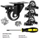 thumbnail image 2 of Juego de 4 ruedas Caster Wheels ASHGOOB de alta resistencia con freno de 2 pulgadas, 2 of 7