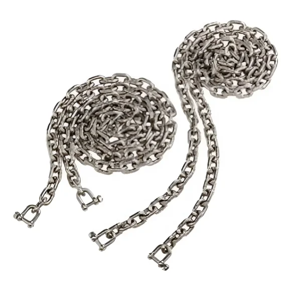 Set De Cadenas Columpio L180cm, 6mm Inox Grillete D 18x12mm
