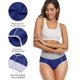 thumbnail image 4 of Calzoncillos de cintura alta Wirarpa de algodón para mujer, paquete de 5, 4 of 6