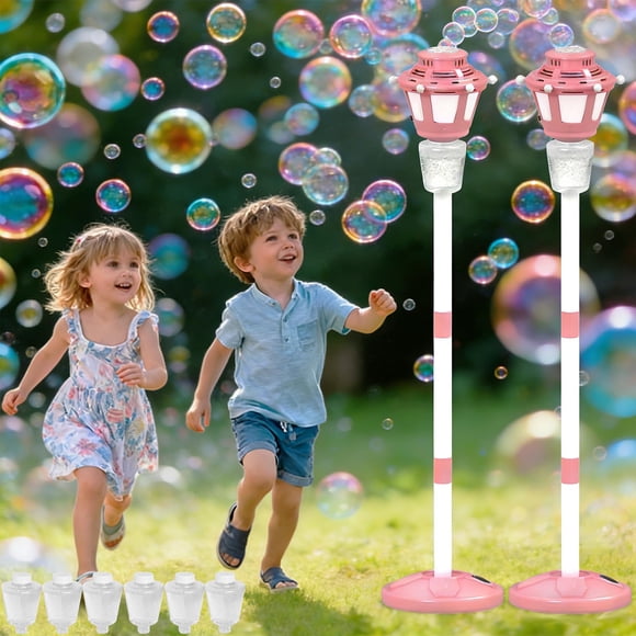 Máquina de Burbujas iuuoi 2 Paquetes Recargable 102 cm Rosa