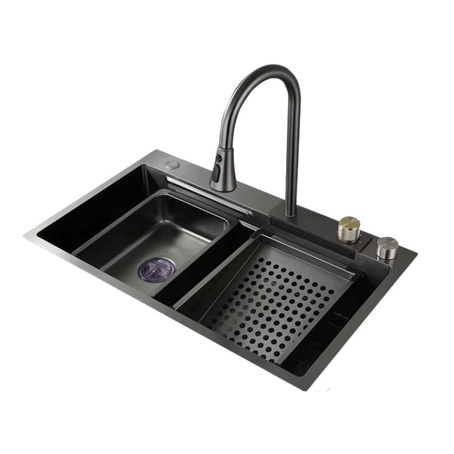 Lavaplatos De Cocina Cascada De Acero Inoxidable 75 X 45