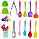 thumbnail image 5 of Juego de utensilios de cocina de silicona TIBLEN, 18 piezas, resistentes al calor, 5 of 5