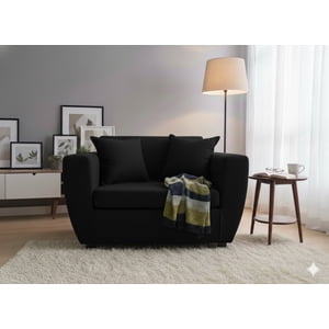 Deco Outlet - Sofa Kansas 2C Tela Negro