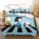 thumbnail image 2 of Snoopy Bedding Set Cartoon Anime Cute Quilt Cover Pillow Case, Boy and Girl Home Room Quilt Set, Three-piece Set 2/3pcs, 2 of 5