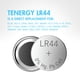 thumbnail image 5 of Batería Tenergy LR44 1,5 V, paquete de 10 unidades para relojes y aparatos electrónicos, 5 of 6