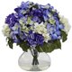 thumbnail image 1 of Flor artificial de hortensia casi natural con jarrón grande, 1 of 2