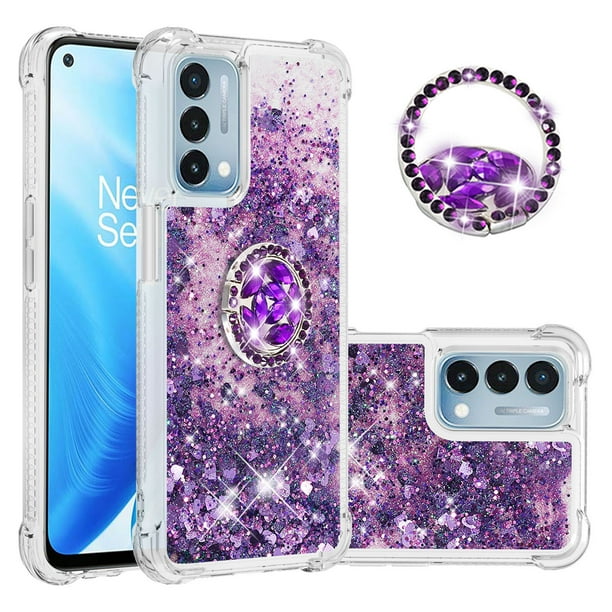 Funda Para Oneplus Nord N200 5g Con Brillo Líquido, Protección Completa Y Soporte De Anillo Giratorio