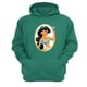 thumbnail image 1 of Polerón Canguro Princesa Jasmine Verde Aguamarina Talla Xs Unisex, 1 of 2