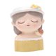 thumbnail image 1 of Estatua De Maceta Con Cabeza De Niña, Pequeña Figura De Resina, Adorno Para Macetas Con Cara De Caracol, 1 of 3