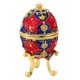thumbnail image 3 of Caja De Joyería De Huevo De Pascua De Esmalte Rojo Fabergé Contenedor De Almacenamiento De Anillo De Bodas, 3 of 3