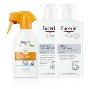 Eucerin Pack Baby Baño&Shampoo+Crema+Protecror Solar Fps50