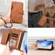 thumbnail image 3 of Funda Billetera Cremallera para iPhone 17 con Porta Tarjetas, Soporte y Correa Marrón, 3 of 5