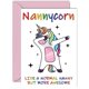 thumbnail image 1 of Tarjeta de cumpleaños divertida Nannycorn para la niñera – Stuff4, 1 of 7