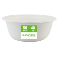 Cuencos De Papel Desechables Responsible Products, 1400 Ml (50 Unidades)