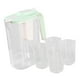 thumbnail image 3 of Jarra Hermética Transparente Para Bebidas Con 4 Tazas, Jarra De Té Helado Para Té, Café, Verde, 3 of 5