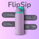 thumbnail image 2 of Termo Botella Termica Agua Acero Inoxidable Temper FlipSip 1 Litro Lila + Extra Tapa, 2 of 3