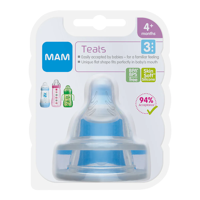 Mamadera 2 Tetinas Flujo 3 Ultra Vent 4 Meses+ Mam Transparente