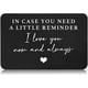 thumbnail image 1 of Aluminum Alloy Engraved Wallet Card Decoration Gift For Boyfriend Husband, In Case You Need A Little Reminder I Love You Wallet Insert Card Wedding Christmas Valentine's Day Birthday Gift, 1 of 2