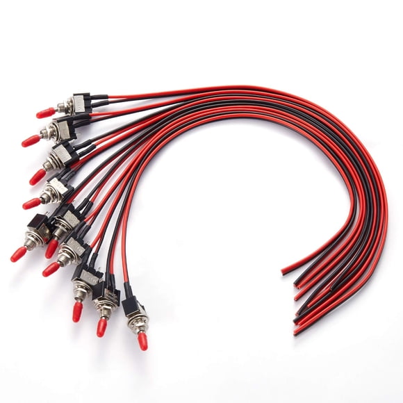 Interruptor de palanca donjon SPST 1V‑250V pre-cableado 10 unidades