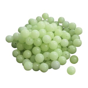 Magideal - 100 Piezas De Cuentas Luminosas Acrílicas Cuentas Espaciadoras Redondas Sueltas Que Brillan En La Oscuridad Para Manualidades Accesorios De Bricolaje 4Mm