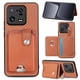 thumbnail image 4 of Funda Billetera Tejida para Xiaomi 13 Pro con Soporte y Tarjetero Marrón, 4 of 4