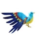 thumbnail image 1 of Animal Emplumado Artificial Pájaro Jardín Estatuilla Decoración Pájaro Azul, 1 of 3