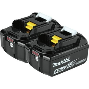 Batería Makita Bl1840B-2 De Iones De Litio Lxt De 18 V Y 4 Ah (Paquete Doble), Color Negro