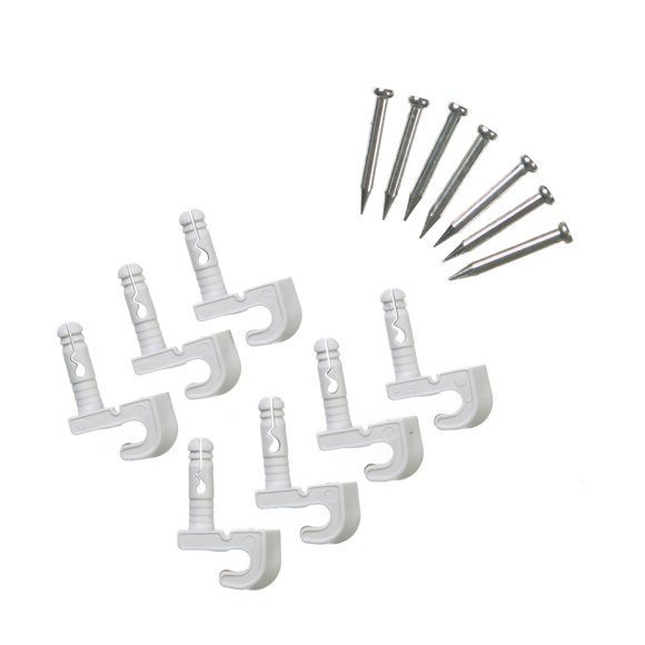 Ganchos de pared ClosetMaid 56610 blancos, paquete de 7, para drywall