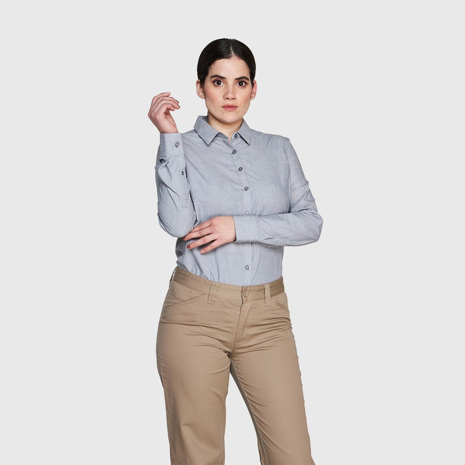 Jayson - Blusa Fil A Fil Gris 2xl