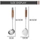 thumbnail image 2 of Juego de utensilios de cocina de 2 piezas, acero inoxidable 304, pala para wok y cuchara para sopa con mango largo de madera resistente al calor, 2 of 7