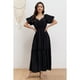 thumbnail image 2 of Vestido Largo Acampanado Mujer Manga Corta Cuello V 346, 2 of 3