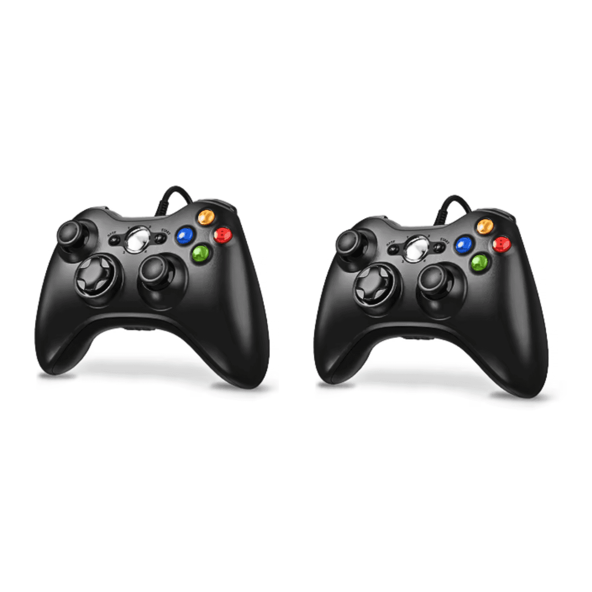 Genérico - Pack 2 Joystick Control Para Xbox 360 Pc Windows Con Cable