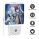 thumbnail image 2 of Bungou Stray Dogs Luz nocturna LED con sensor de anochecer a amanecer para dormitorio, baño, pasillo, escaleras - Lámpara LED nocturna de enchufe, 0.5W - 1 pieza, 2 of 6