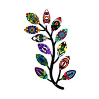 Magideal - Decoración De Arte De Pared De De Metal, Escultura De Pared Para El Patio De La Sala De Estar Del Hogar , Estilob Estiloc