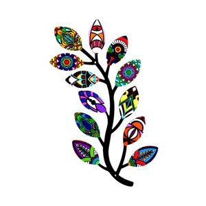 Magideal - Decoración De Arte De Pared De De Metal, Escultura De Pared Para El Patio De La Sala De Estar Del Hogar , Estilob Estiloc